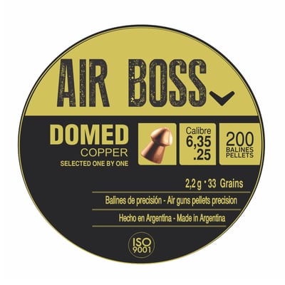 Apolo Air Boss Domed Copper Pellets .25 33gr 200 Rounds