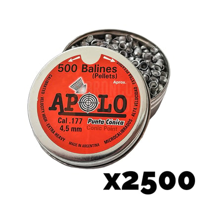 Apolo Conic Pointed .177 7gr Pellets 2500 Rounds