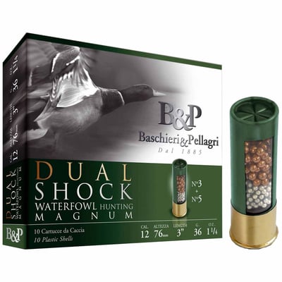 B&P Dual Shock 12ga 3" 36gm #5 + #3