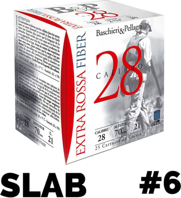 B&P Extra Rossa Fibre 28ga 2 3/4" 21gr #6 250 Rounds