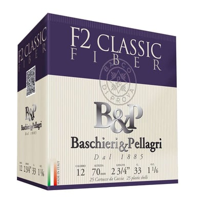 B&P F2 Classic Fibre 12ga 2 3/4" 33gm #5 25 Rounds