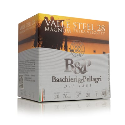 B&P Valle Steel 20ga 3" 28gm Steel Shot
