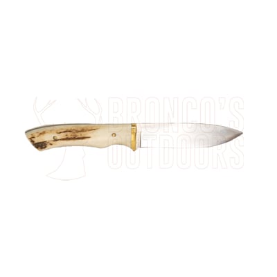 Baza K Knives Hunting Knife 2 Piece Set 4.5" Antler Handle