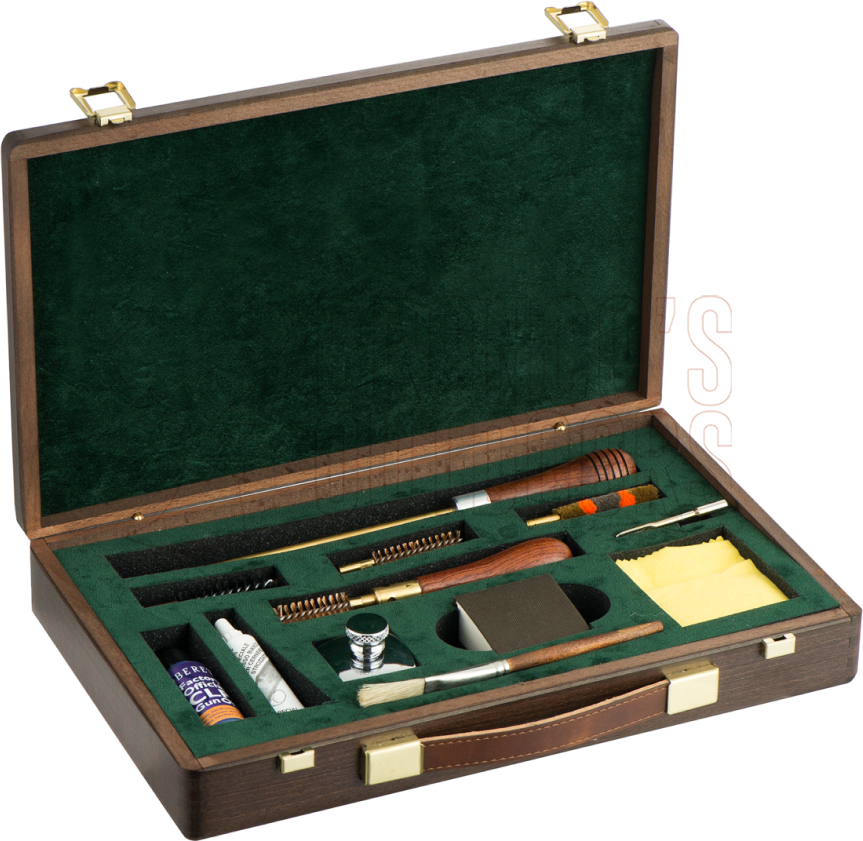 Beretta Deluxe Wooden Case Cleaning Kit 12ga » Bronco's Outdoors