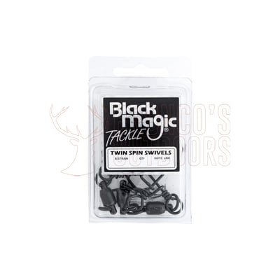 Black Magic Twin Spin Ball Bearing Swivels Economy Pack