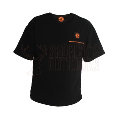Bush Hunter Tussock V Zip Tee Black