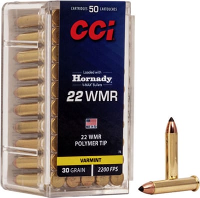 CCI .22 WMR 30gr V-Max Polymer Tip 50 Rounds
