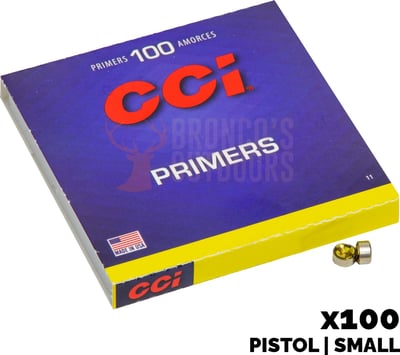 CCI Small Pistol Primers 100 Count