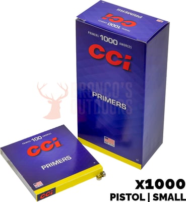 CCI Small Pistol Primers 1000 Count