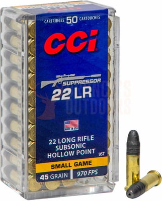 CCI Suppressor .22 LR 45gr HP 50 Rounds