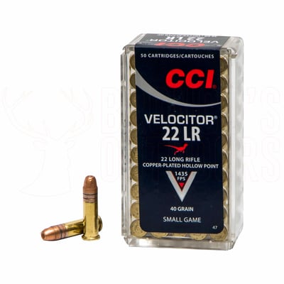 CCI Velocitor .22 LR 40gr HP 50 Rounds