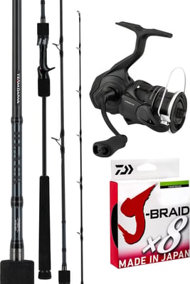 Daiwa TD Black IV Wash Monster 7102HFS + Daiwa TD Black 4000D + Daiwa J Braid PE: 2