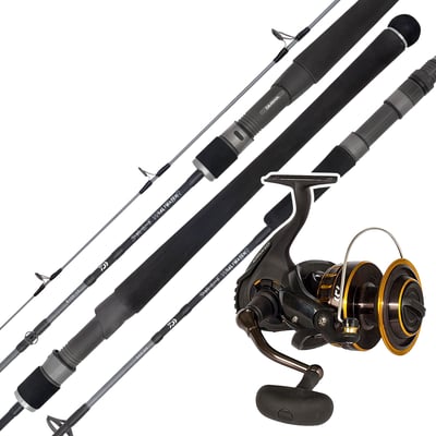 Daiwa TD Saltwater Fishing Rod 7'6" PE5 + Daiwa BG 5000 Spinning Reel PE5