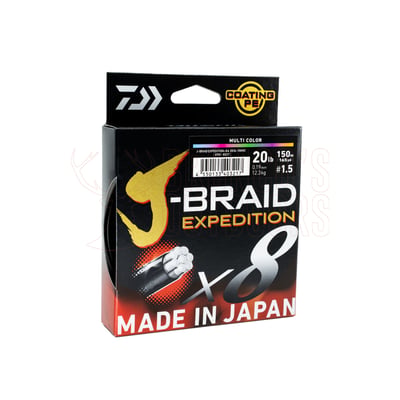 Daiwa X8 J-Braid Expedition Braided Line Smash Orange 300m