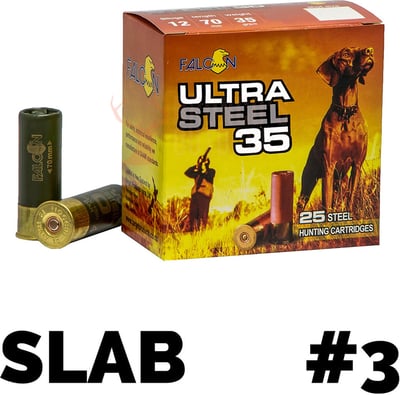 Falcon Ultra Steel 12ga 2 3/4" 35gm #3 25 Rounds