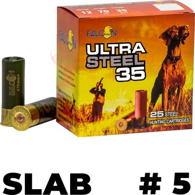 Falcon Ultra Steel 12ga 2 3/4" 35gm Steel #5 250 Rounds