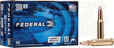 Federal American Eagle .308 Win 130gr JHP 40 Rounds