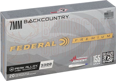 Federal Backcountry 7mm 155gr Terminal Ascent 20 Rounds