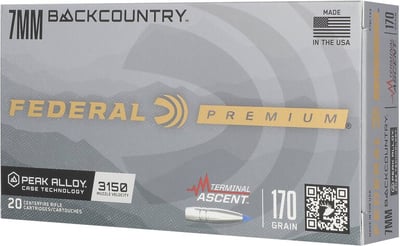 Federal Backcountry 7mm 170gr Terminal Ascent 20 Rounds
