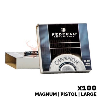 Federal Champion Large Magnum Pistol Primers 100 Count