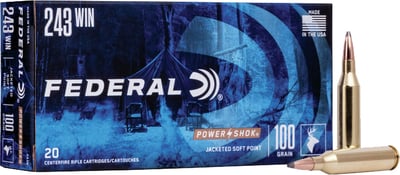 Federal Power Shok .243 Win 100gr SP 20 Rounds