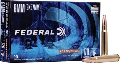 Federal Power-Shok 8mm Mauser 170gr SP 20 Rounds