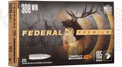 Federal Trophy Bonded Tip Projectiles .308 165gr 50 Count