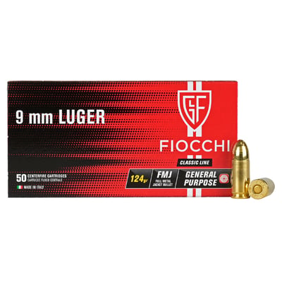Fiocchi 9mm Luger 124gr FMJ 50 Rounds