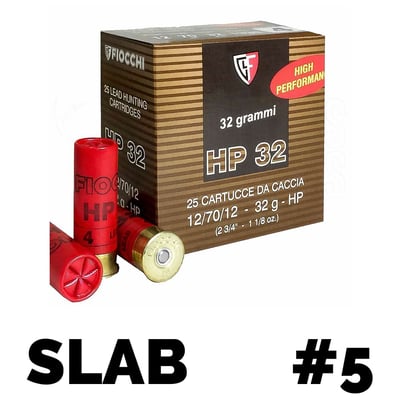 Fiocchi HP 32 12ga 2 3/4" 32gm #5 Shot 250 Rounds