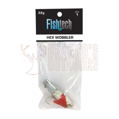 Fishtech Hex Wobbler Lure Silver 24gm