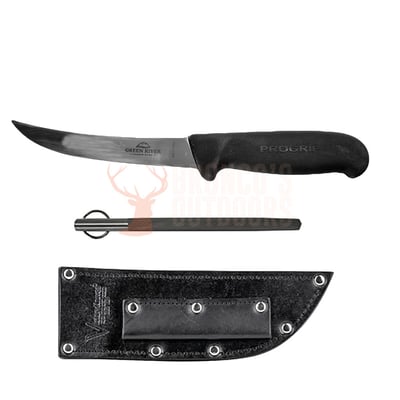 Green River Boning Knife 150mm + Leather Sheath + Sharpening Steel