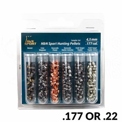H&N Sport Sampler Hunting Pellets .177 or .22 Calibre