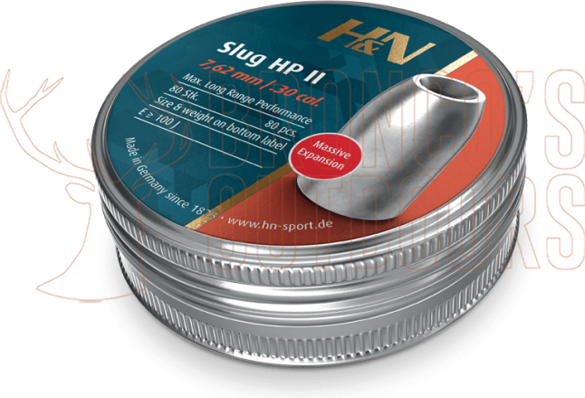 H&N Sport Slug HP II .30 50gr HP Slug 80 Rounds