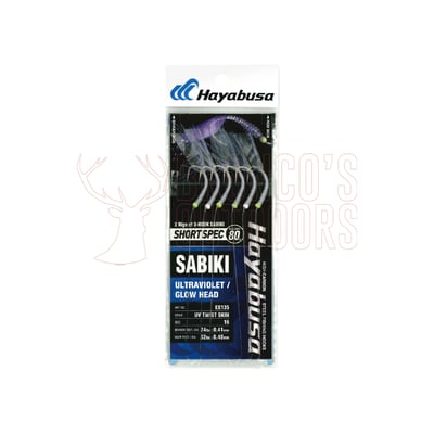 Hayabusa EX135 UV Twist Skin Short Spec Flasher & Sabiki Rig