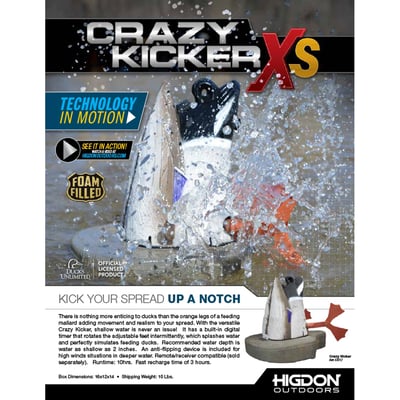 Higdon XS Crazy Kicker Mallard Drake Decoy 12V