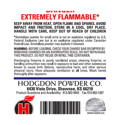 Hodgdon H4895 Powder 450gr (1lb)