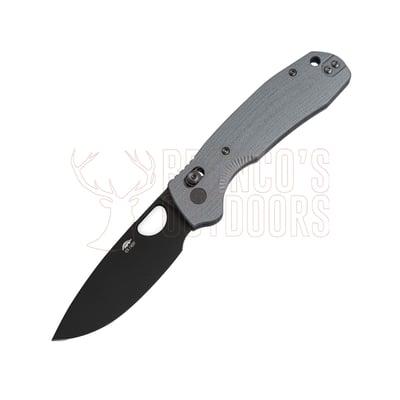 Honey Badger Crossbolt Drop Point Folding Knife Grey G10 Handles D2 Steel - Limited Edition