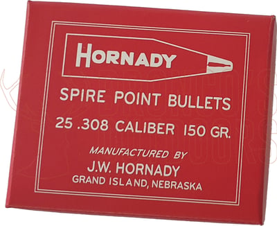 Hornady 75th Anniversary Spire Point Projectiles .308 150gr