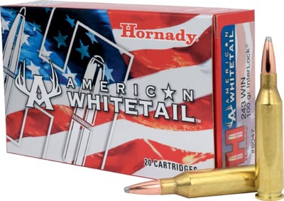Hornady American Whitetail .243 Win 100gr InterLock SP 20 Rounds