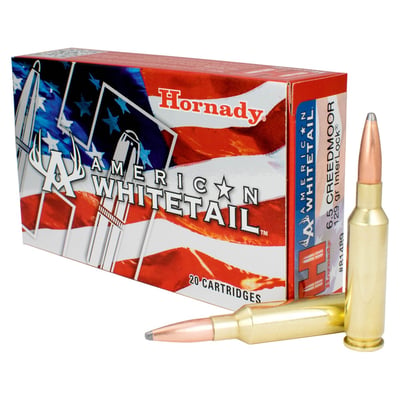 Hornady American Whitetail 6.5 Creedmoor 129gr InterLock SP 20 Rounds