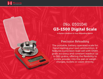 Hornady G3 1500gr Digital Reloading Scale