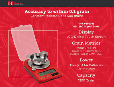 Hornady G3 1500gr Digital Reloading Scale