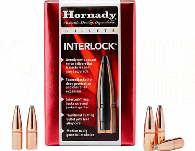 Hornady InterLock 6mm .243" 100gr BTSP Projectiles Box of 100