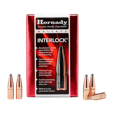 Hornady InterLock Projectiles .30 Cal .308" 150gr SP, Quantity 100