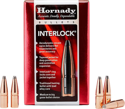 Hornady InterLock Projectiles .303 Cal .312" 150gr SP 100 Count