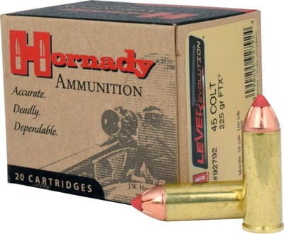 Hornady LEVERevolution .45 Colt 225gr FTX 20 Rounds