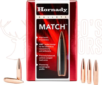 Hornady Match Projectiles 6.5mm .264" 140gr BTHP 100 Count