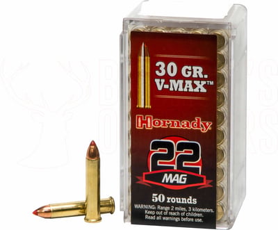 Hornady Varmint Express .22 WMR 30gr V-Max 50 Rounds