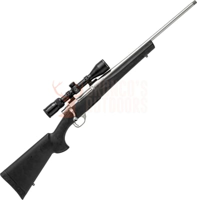 Howa 1500 Stainless Steel Black 7mm-08 20" + Nikko Stirling Zero-Lok Rings 1" + Vortex Diamondback Riflescope 4-12x40mm BDC
