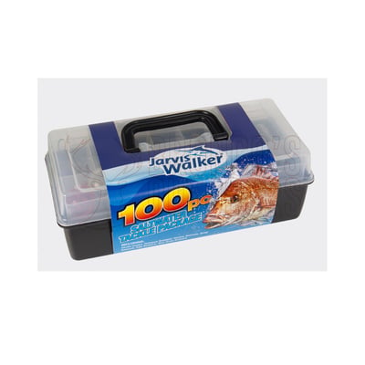 Jarvis Walker One Tray Tackle Box 100 Pieces Assorted Tackle